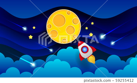 Night Landscape Of Thick Clouds The Night Sky A 59255412