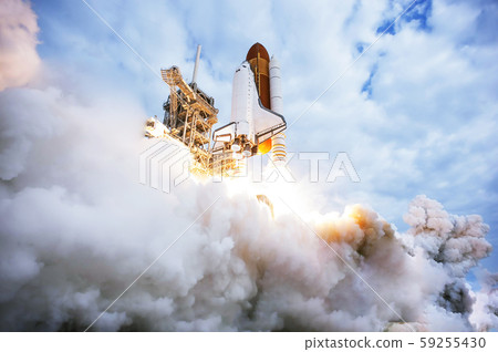 Space shottle launch against starry sky Space shottle launch against starry sky 59255430
