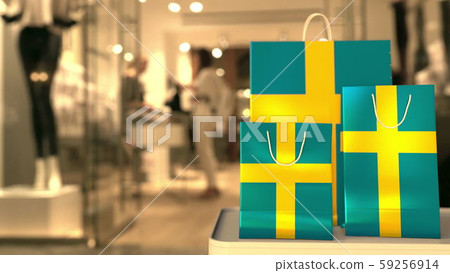 Flag of Sweden on the computer keyboard. Retail… - Stock Illustration