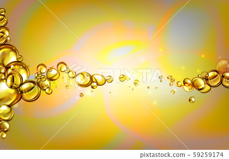 Gas and oil shapes and bubbles - vector illustration. 59259174