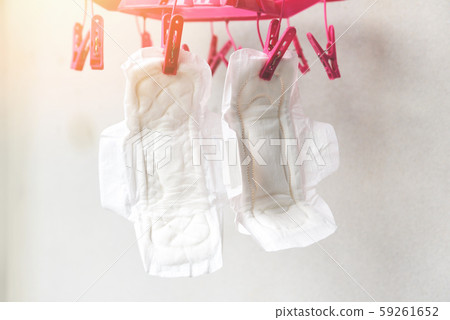 Dry sanitary napkin or feminine sanitary pad in 59261652