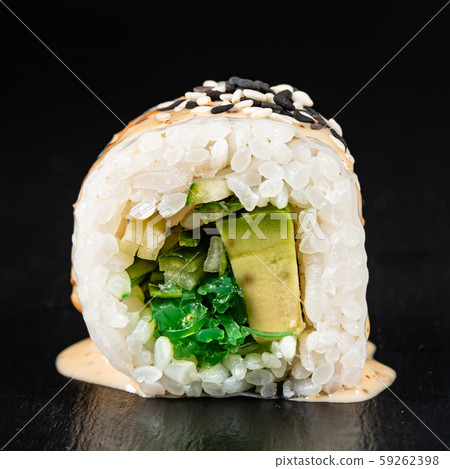sushi on the black background sushi on the black background 59262398
