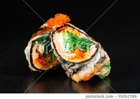 sushi on the black background sushi on the black background 59262399