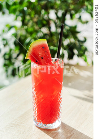 watermelon mocktail in the cafe watermelon mocktail in the cafe 59262401