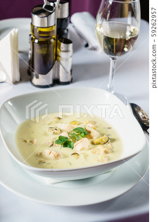 fish soup in the restaurant 59262957