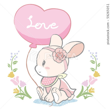 Baby rabbit. For baby items, greeting cards, etc. 59265051