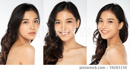 Fashion Asian Woman Tan skin black hair eyes Fashion Asian Woman Tan skin black hair eyes 59265130