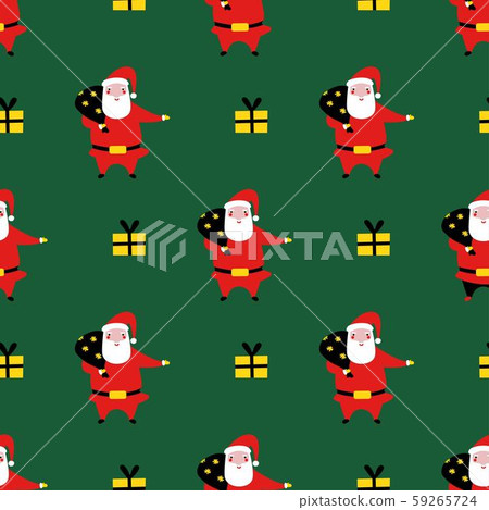 Santa Claus seamless pattern - Stock Illustration [59265724] - PIXTA