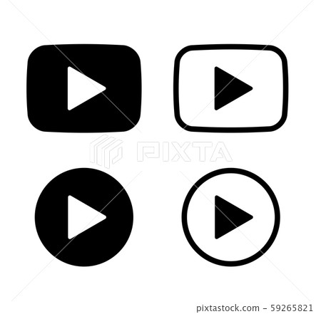 Play button icon 59265821