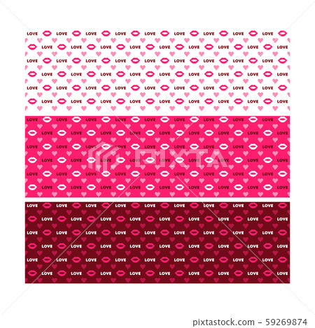 情人節圖案粉紅（吻痕） 59269874