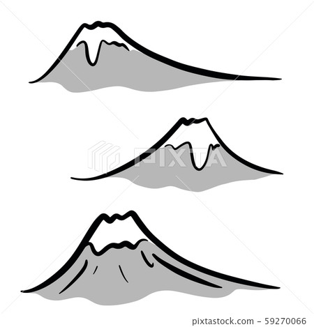 Hand-drawn illustration material of Mt.Fuji vector Hand-drawn illustration material of Mt.Fuji vector 59270066