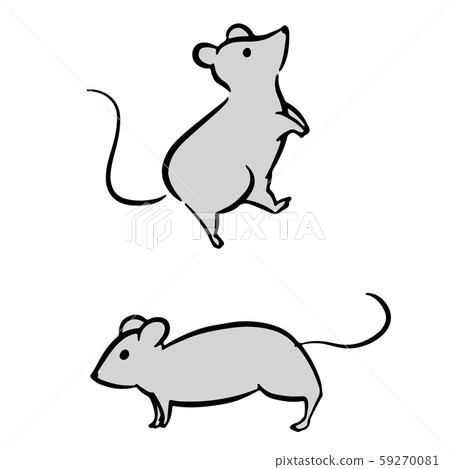 鼠標手繪插圖素材矢量2020年兒童新年卡新年 鼠標手繪插圖素材矢量2020年兒童新年卡新年 59270081