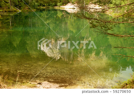 clear lake in Adrspach with reflection of surroundings 59270650