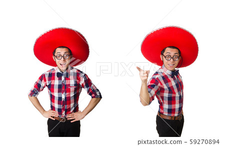 Funny mexican with sombrero in concept 59270894