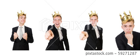 Concept of king businessman with crown 59271287