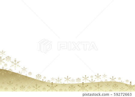 Christmas frame with golden snowflakes - Stock Illustration [59272663 ...