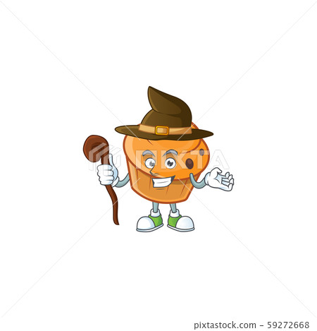 Dessert brioche of appetizing with witch mascot Dessert brioche of appetizing with witch mascot 59272668