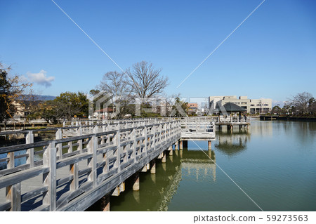 Nagaoka Tenmangu Shrine Hachijogaike and Minakami Bridge 59273563