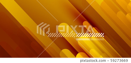Flowing neon gradients geometric abstract background with straight lines and round tails. Fluid 59273669