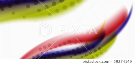 Trendy abstract wave blur pattern, multicolored lines on white background for wallpaper design Trendy abstract wave blur pattern, multicolored lines on white background for wallpaper design 59274149