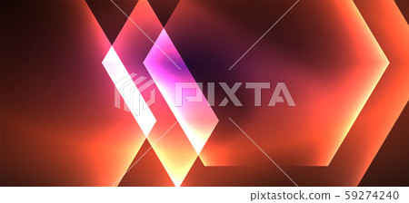 Shiny hexagon neon template. Futuristic digital technology concept. Vector abstract graphic design. Shiny hexagon neon template. Futuristic digital technology concept. Vector abstract graphic design. 59274240