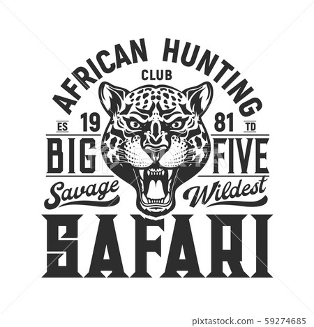 Hunting sport emblem, jaguar and big five hunt Hunting sport emblem, jaguar and big five hunt 59274685