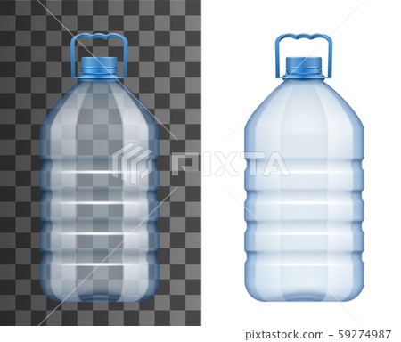 Empty plastic water bottle mockup isolated icon Empty plastic water bottle mockup isolated icon 59274987