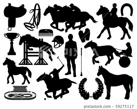 Horse riding, equestrian sport equipment isolated 59275117