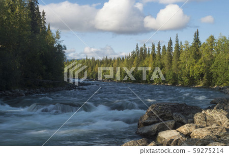 Beautiful northern landscape with long exposure 59275214