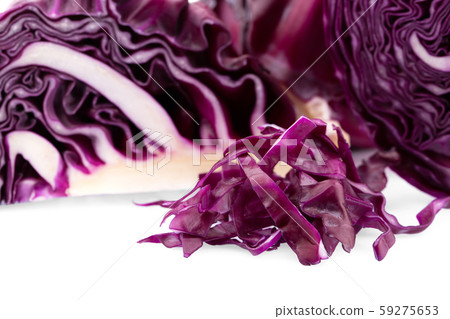 Purple cabbage isolated on white background 59275653