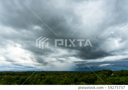 thunder storm sky Rain clouds thunder storm sky Rain clouds 59275737