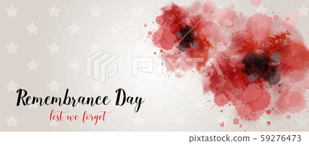Remembrance day background with watercolor painted 59276473