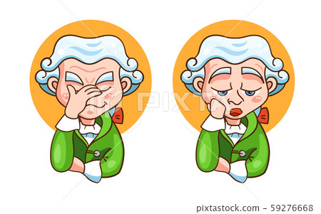 Immanuel Kant two stickers. Vector illustration Immanuel Kant two stickers. Vector illustration 59276668