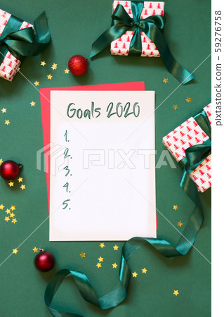 2020 New Year goals, planning, checklist, letter 2020 New Year goals, planning, checklist, letter 59276758