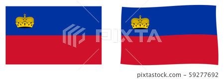 Principality of Liechtenstein flag. Simple and 59277692