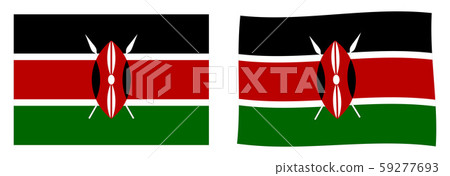 Republic of Kenya flag. Simple and slightly waving 59277693