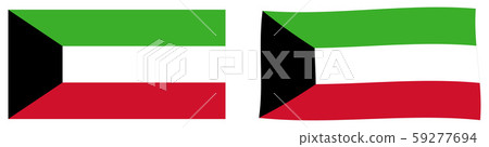 State of Kuwait flag. Simple and slightly waving 59277694