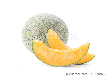 金瓜和西瓜水果和水果切成薄片水果哈密瓜片甜瓜豪華片 59278972