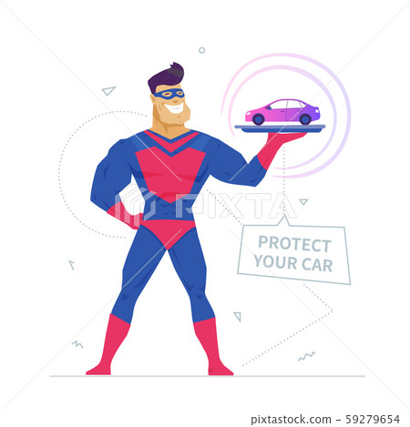 Transport insurance metaphor flat design style vector illustration Transport insurance metaphor flat design style vector illustration 59279654