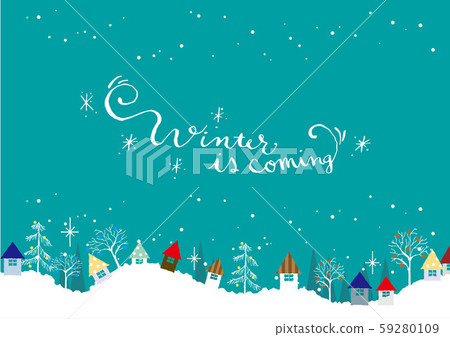 水彩風格冬季背景素材 59280109