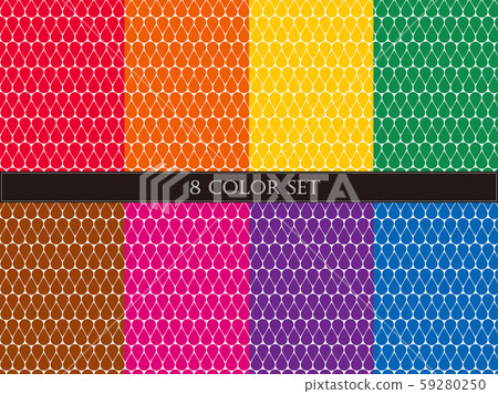 Pattern material 8 color set - Stock Illustration [59280250] - PIXTA