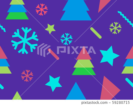 Christmas seamless pattern in memphis style 59280715