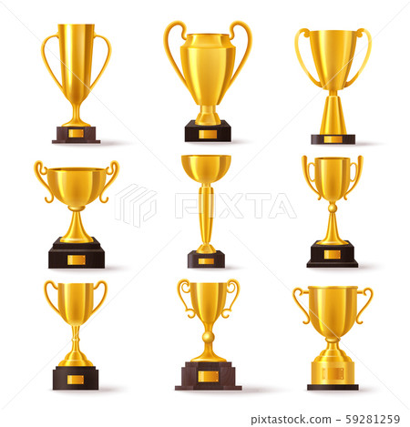 Golden cup award, champion winner trophy prize 59281259