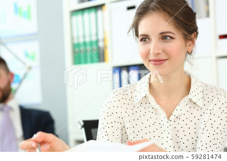 Gorgeous lady in office 59281474