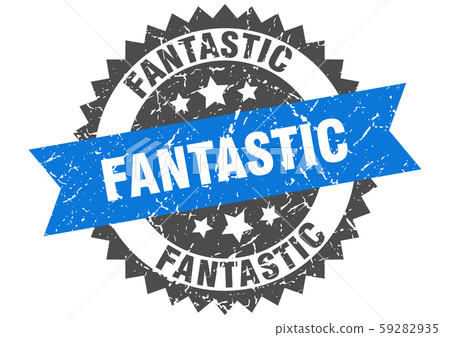 fantastic grunge stamp with blue band. fantastic fantastic grunge stamp with blue band. fantastic 59282935