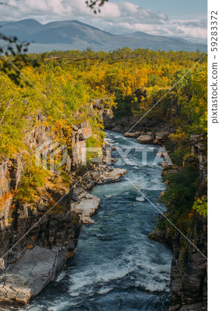 Beautiful view to river in Abisko national park 59283372