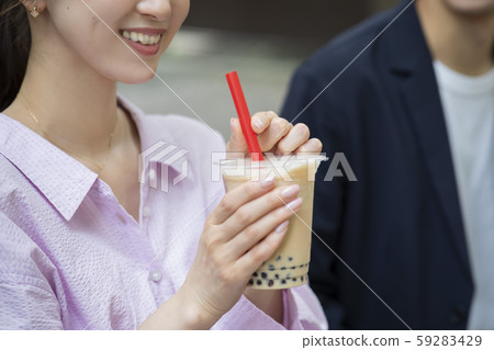 Couple dating date tapioca takeout 59283429