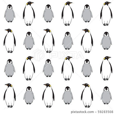 Vector seamless pattern of penguin with baby Vector seamless pattern of penguin with baby 59283508