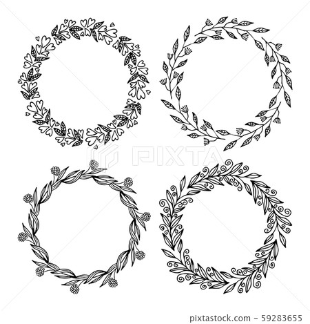 Hand drawn vector illustration - Laurels and wreaths. Design elements for invitations, greeting cards, quotes, blogs, posters and more. Perfect For We Hand drawn vector illustration - Laurels and wreaths. Design elements for invitations, greeting cards, quotes, blogs, posters and more. Perfect For We 59283655