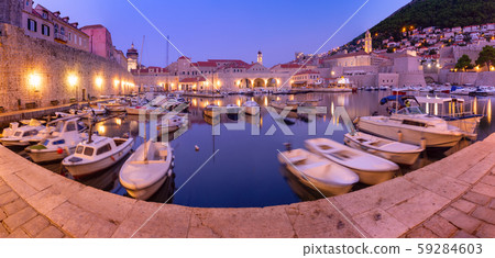 Old Harbor of Dubrovnik, Croatia 59284603